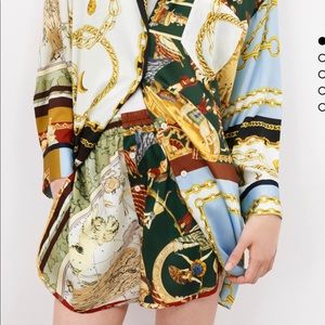 BNWOT ZARA Patchwork Shorts sz M!